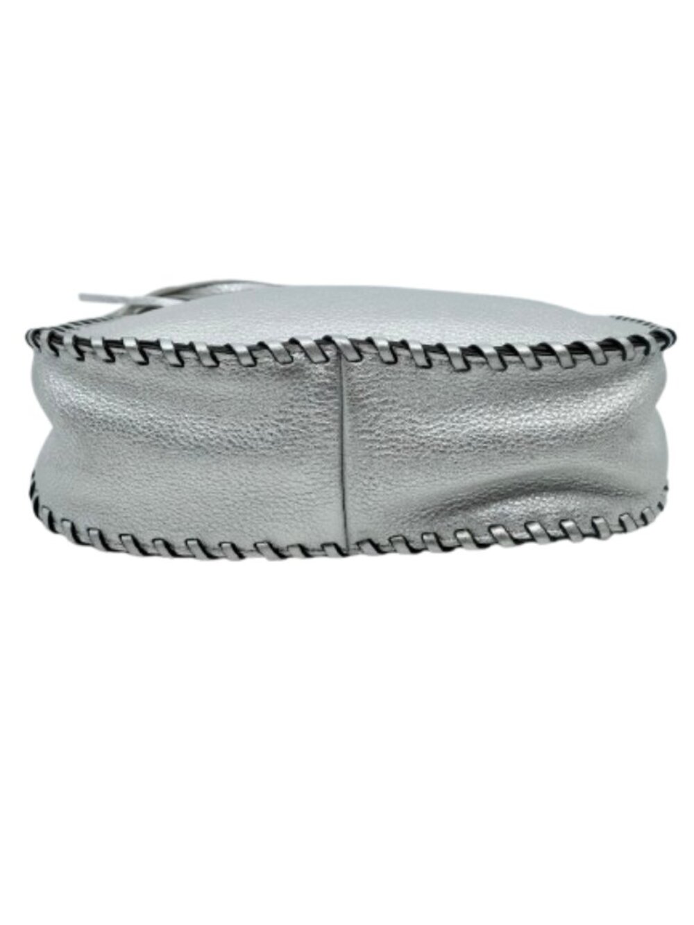 MICHAEL KORS~CHELSEA CHAIN Metallic Silver Pebbled Leather Crossbody Bag NWOT - Picture 5 of 6